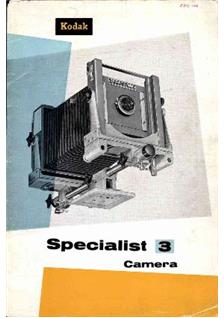 Kodak Specialist 3 manual. Camera Instructions.